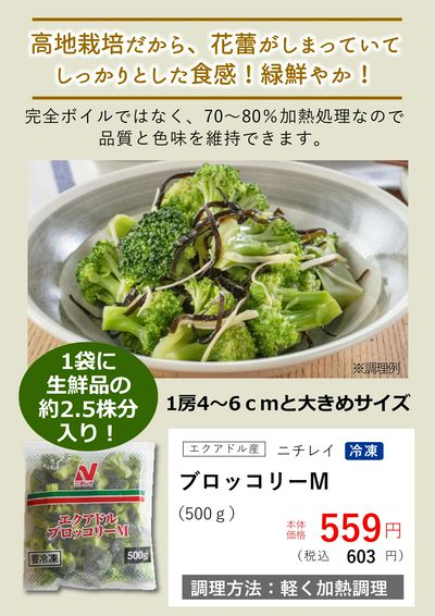 1月おすすめ【(冷凍)ブロッコリー】