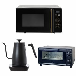 【設置なし】山善 電子レンジ+トースター+温調ケトル