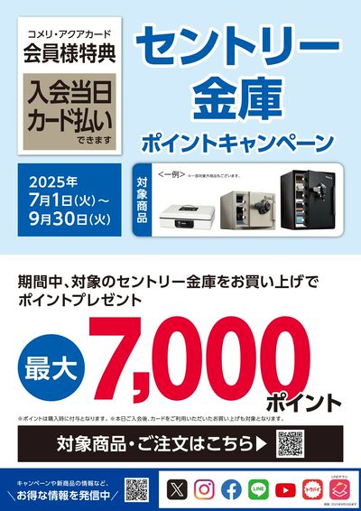 セントリー金庫ポイントキャンペーン