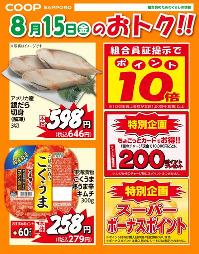8月15日お買得品