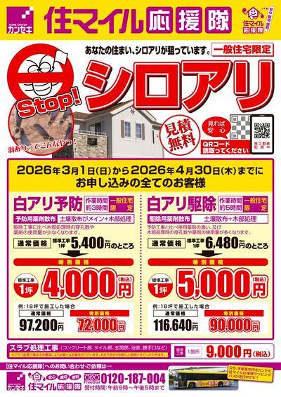 あなたの住まい、シロアリが狙っています!
