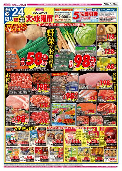 6/24号 火水曜市/カメさんデー:オモテ