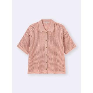 透かし編みニットシャツ(半袖)