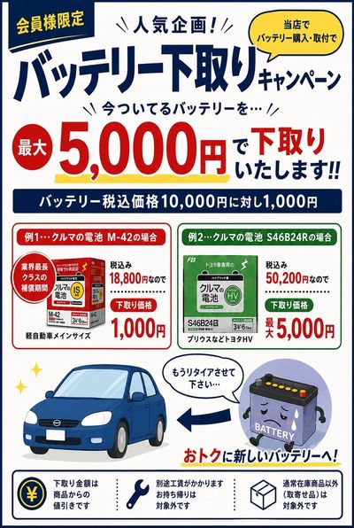 バッテリー下取り