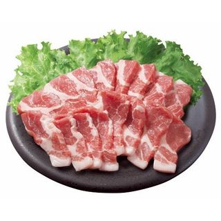 カナダ産またはアメリカ産豚肉手切りカルビ焼用(肩ロース)