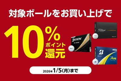 【1/5(月)まで】対象ボールをお買い上げでアルペンポイント10%還元!