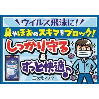 三次元マスク ふつうMサイズ ホワイト7枚