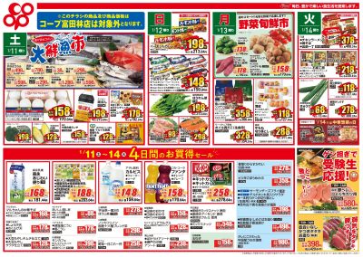 1/11(土)~1/14(火)チラシ【富田林店以外】(表)