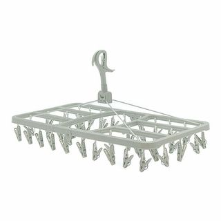 ワイヤー角型ハンガー グリーン 40ピンチ