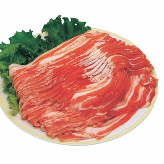 国産豚バラうす切 100g当たり