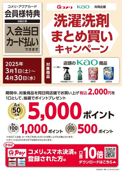 花王 洗濯洗剤まとめ買いキャンペーン