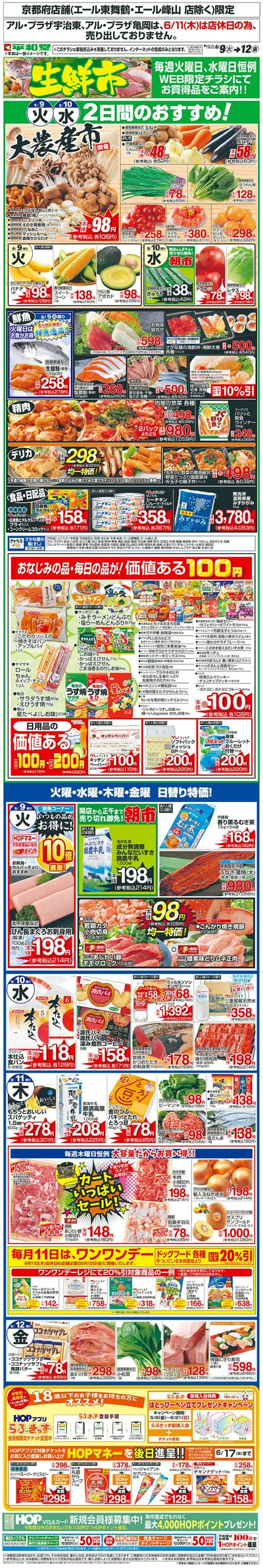 WEB限定 6/9(火)~生鮮市