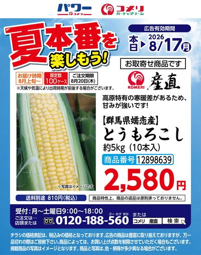 〈群馬県嬬恋産〉とうもろこし