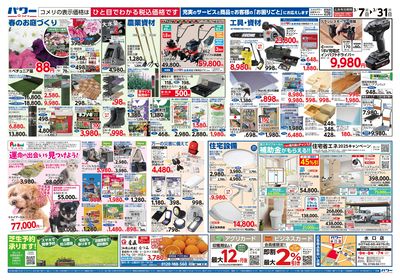 コメリパワー 3/7号 決算市 ウラ