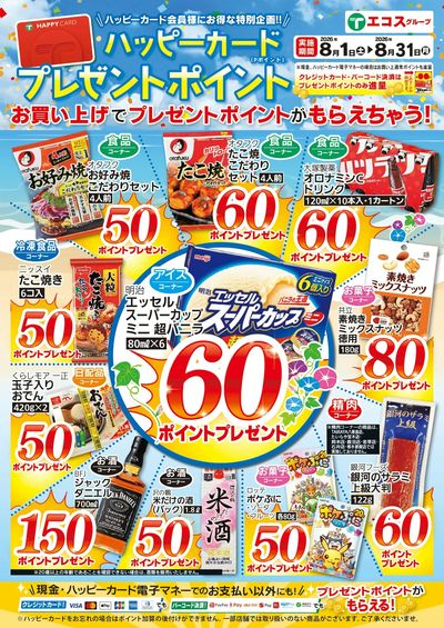 8月ハッピーカードプレゼントポイント