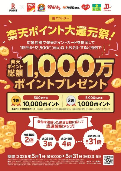 楽天ポイント大還元祭!
