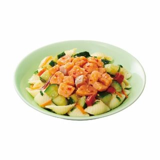 サーモンポキ 彩り野菜&パスタ