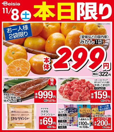 11/8限りのお買い得!