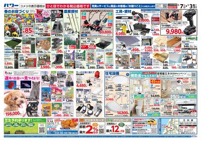 コメリパワー 3/7号 決算市 ウラ