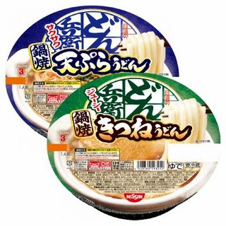 鍋焼きうどん 日清のどん兵衛(天ぷらうどん/きつねうどん)