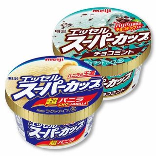 エッセルスーパーカップ(超バニラ・チョコミント、各200ml)
