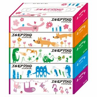 エルモア PIKO ティッシュペーパー 160W×5箱