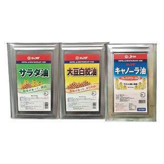 JFDA 油斗缶(サラダ・大豆白絞・キャノーラ) 各種16.5kg