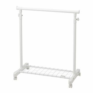 収納棚付きハンガーラック ホワイト N55