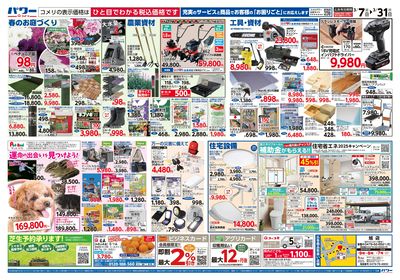 コメリパワー 3/7号 決算市 ウラ