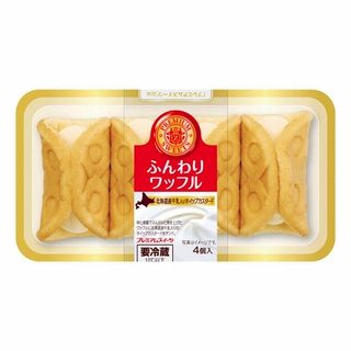 山崎製パン ふんわりワッフル北海道産牛乳入り 4個入