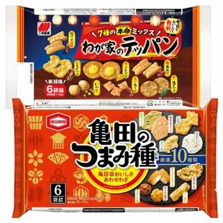 亀田のつまみ種(6袋入)/わが家のテッパン(5袋詰)