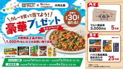 カレーを買って当てよう!豪華プレゼントキャンペーン
