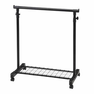 収納棚付きハンガーラック ブラック N56