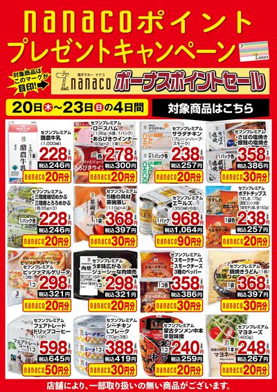 nanacoボーナスポイントプレゼントキャンペーン