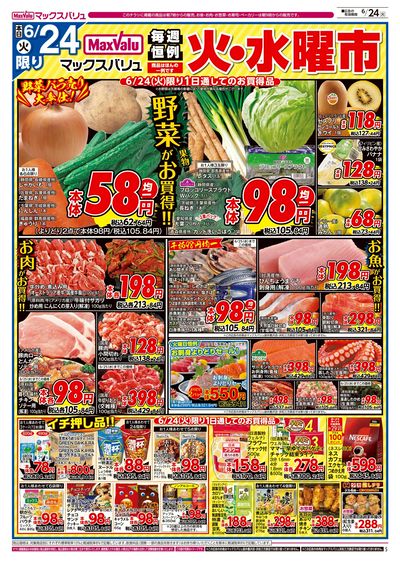 6/24号 火水曜市/カメさんデー:オモテ
