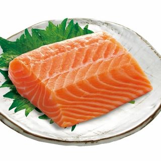 サーモン刺身用ブロック(養殖・解凍) 100g当り