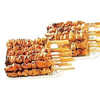 炭火やきとり 2種盛り ●もも・皮 ●もも・ねぎま