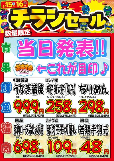チラシセール開催♪