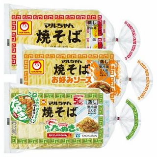 焼そば(ソース味/お好みソース/緑のたぬき味)