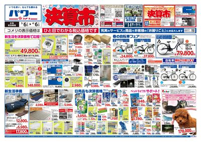 コメリパワー 3/6号 決算市 オモテ