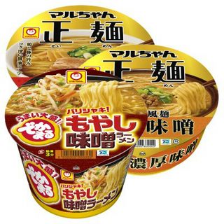 でかまる もやし味噌ラーメン/正麺(芳醇醤油/濃厚味噌)