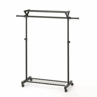 上棚付きハンガーラック ブラック N63
