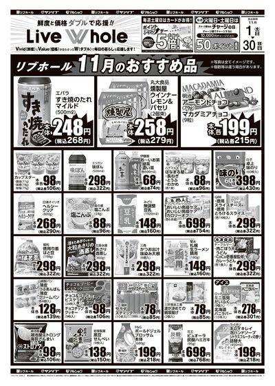 リブホール11月のおすすめ品