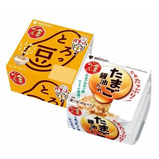 金のつぶ ・パキッとたれとろっ豆 45g×3 ・たまご醤油たれ極小粒 40g×3