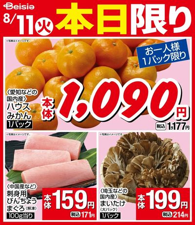 8/11限りのお買い得!