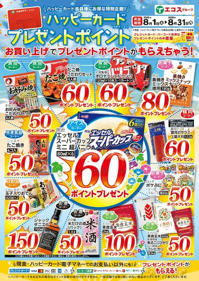 8月ハッピーカードプレゼントポイント:おもて