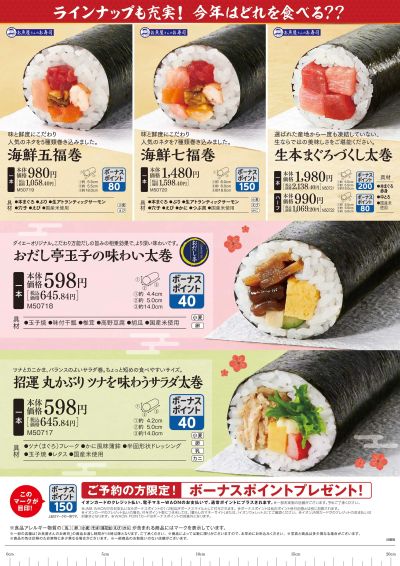 ダイエーの恵方巻:ウラ