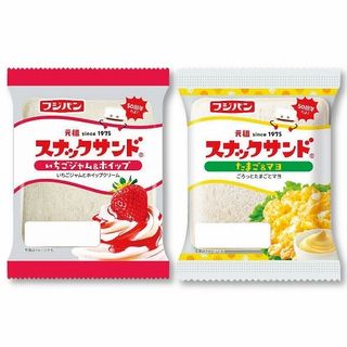 スナックサンド(いちごジャム&ホイップ・たまご&マヨ)