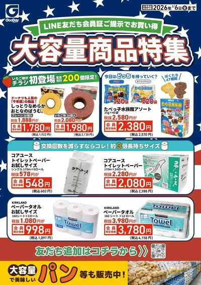 LINE友だち限定 大容量商品特集チラシ