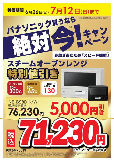 パナソニック買うなら絶対 今!